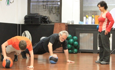 Medicine Ball Pushup exercise