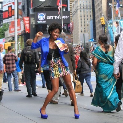 Standing in Times Square