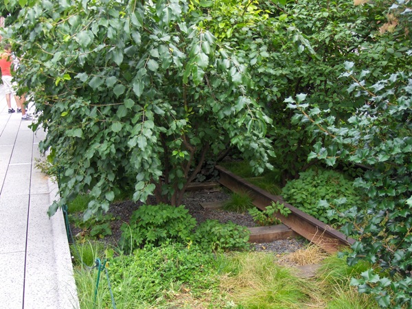 Railroad tracks of the High Line